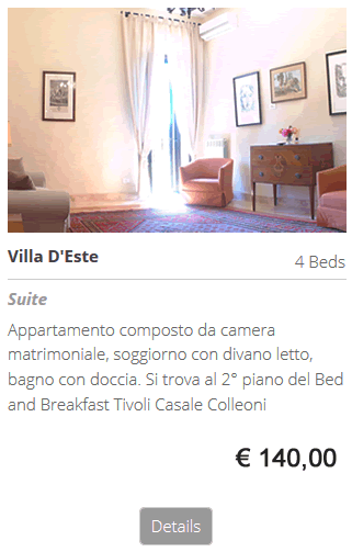 Bed and Breakfast Villa D'Este, dormi al b&b Villa D Este Tivoli bed breakfast,scopri i Prezzi: